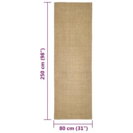 Sisalteppe for klorestolpe 80×250 cm