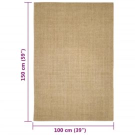 Sisalteppe for klorestolpe 100×150 cm