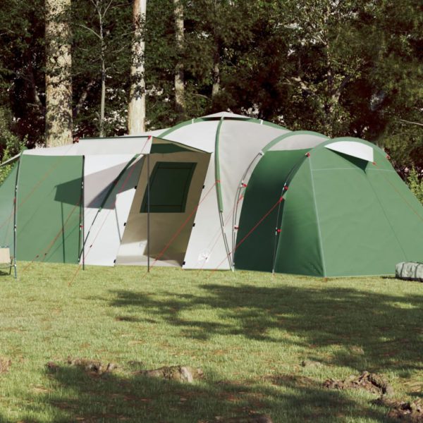 Kuppeltelt for camping 12 personer grønn vanntett