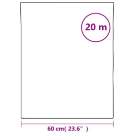 Vindusfilm statisk frostet gjennomsiktig grå 60×2000 cm PVC