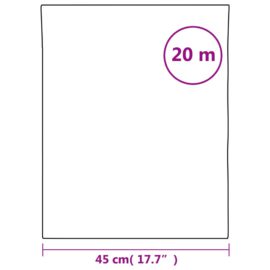 Vindusfilm statisk frostet gjennomsiktig hvit 45×2000 cm PVC