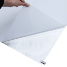 Vindusfilm statisk frostet gjennomsiktig hvit 60×1000 cm PVC