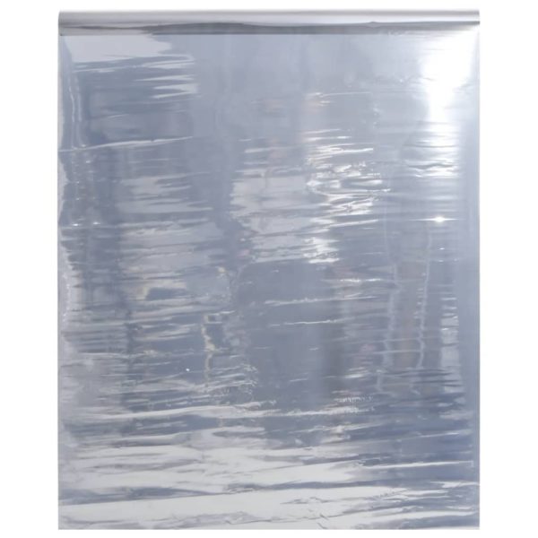 Solfilm statisk reflekterende effekt sølv 45×500 cm PVC
