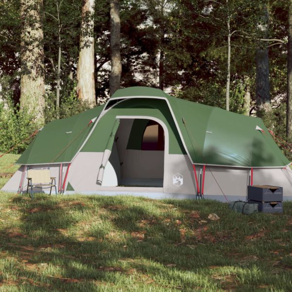 Kuppeltelt for camping 11 personer grønn vanntett