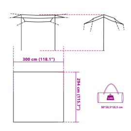 Campingpresenning blå 300×294 cm vanntett