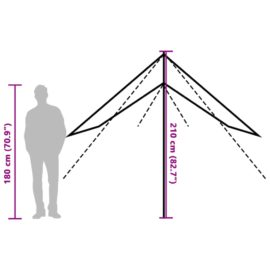 Campingpresenning blå 460x305x210 cm vanntett