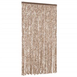 Fluegardin beige og mørkebrun 100×220 cm chenille