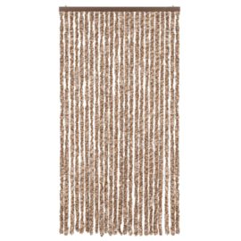 Fluegardin beige og mørkebrun 100×220 cm chenille