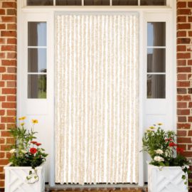 Fluegardin beige og hvit 90×200 cm chenille