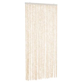 Fluegardin beige og hvit 90×220 cm chenille