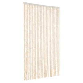 Fluegardin beige og hvit 100×200 cm chenille