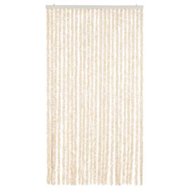 Fluegardin beige og hvit 100×200 cm chenille