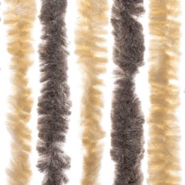 Fluegardin mørkebrun og beige 56×200 cm chenille