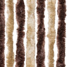 Fluegardin beige og lysebrun 100×230 cm chenille