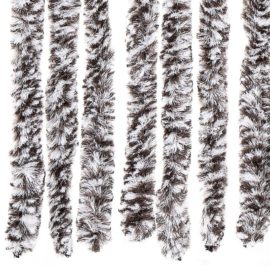 Fluegardin brun og beige 100×230 cm chenille