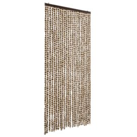 Fluegardin beige og brun 100×200 cm chenille