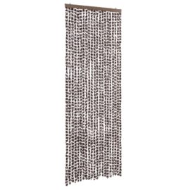 Fluegardin brun og hvit 90×200 cm chenille