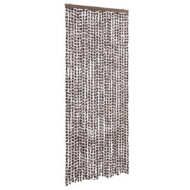 Fluegardin brun og hvit 100×200 cm chenille