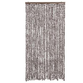 Fluegardin brun og hvit 100×200 cm chenille