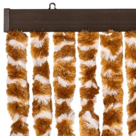 Fluegardin oker og hvit 100×230 cm chenille