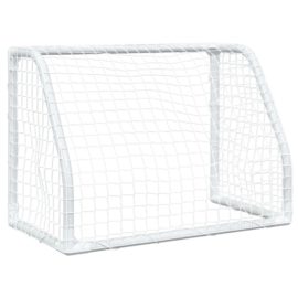 Fotballmål for barn 2 stk med ball hvit 64x35x48 cm metall