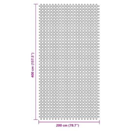 Campingmatte antrasitt 4×2 m