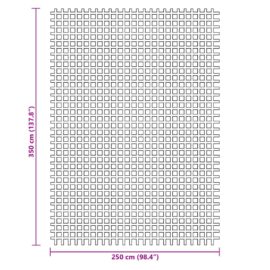 Campingmatte blå 3,5×2,5 m