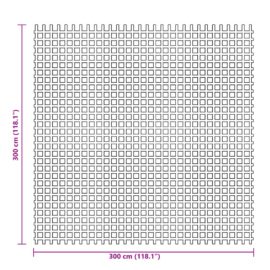 Campingmatte blå 3×3 m