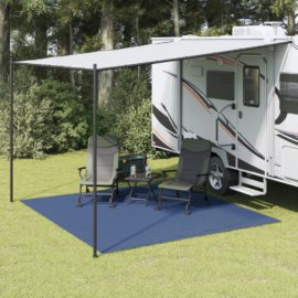 Campingmatte blå 3×3 m