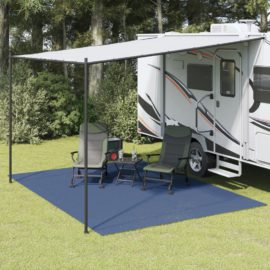 Campingmatte blå 4×3 m