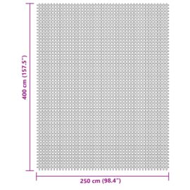 Campingmatte lysegrå 4×2,5 m