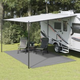 Campingmatte lysegrå 5×3 m