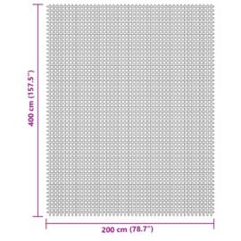 Campingmatte kremhvit 4×2 m