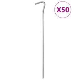 Teltplugger 50 stk 23 cm Ø5 mm galvanisert stål