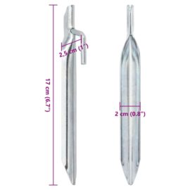 Teltplugger 24 stk V-formet 17 cm Ø20 mm galvanisert stål